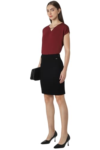 Image of Van Heusen Women's Polyester Regular Fit V-Neck Formal Top
