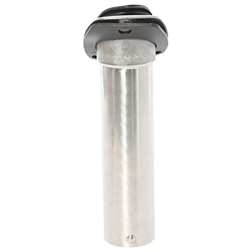 Novelbee 2-Pack Heavy Duty 316 Stainless Steel Fishing Rod Holders Flush Mount 30 Degree Withliner,Gasket (With Cap) #TOP2