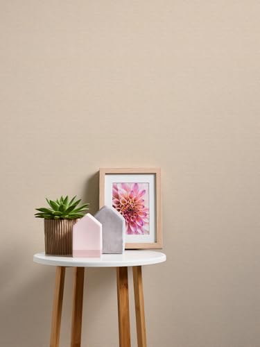 A.S. Cration Plain Wallpaper Trendwall 2 Non-Woven Wallpaper 10.05 m x 0.53 m Creme Made in Germany 306896 30689-6 - Image 4