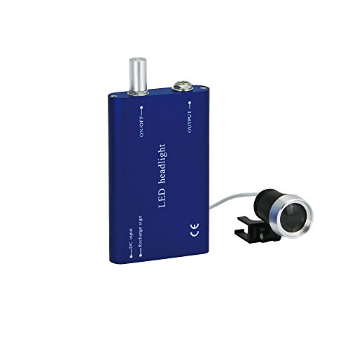 Surgical portable LED head light lamp for loupes Blue
