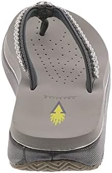 VOLATILE Women's Sol Slip-On Thong Wedge Sandal, Steel, 7M | Image 5