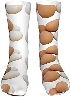883 Compression Socks Egg Chicken Athletic Socks Soft Crew Socks Breathable Calf Socks For Hiking Trekking Walking 40cm