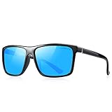 MERRY'S Rectangular Polarized Sports Sunglasses for Men Women Cycling Driving Fishing UV400 Protection S8225