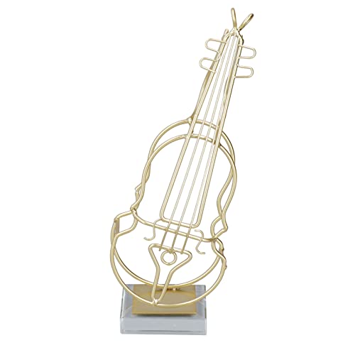 10.8in Violine Weihnachten Ornament Violine Statue Eisen dekorative goldene minimale Linie Instrument Statue Desktop Dekoration großes Geschenk für Jungen Mädchen Geburtstag Weihnachten Neujahr Cover