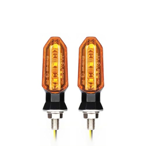 Clignotants LED moto ambre 12V mini lampe indicateur lumineux de direction universel 8mm