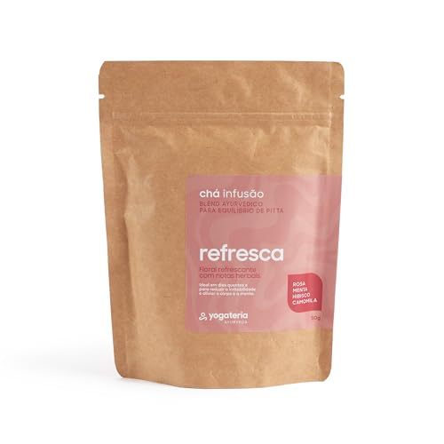 Yogateria Chá Blend de Rosa, menta, hibisco e camomila Ayurvédico...