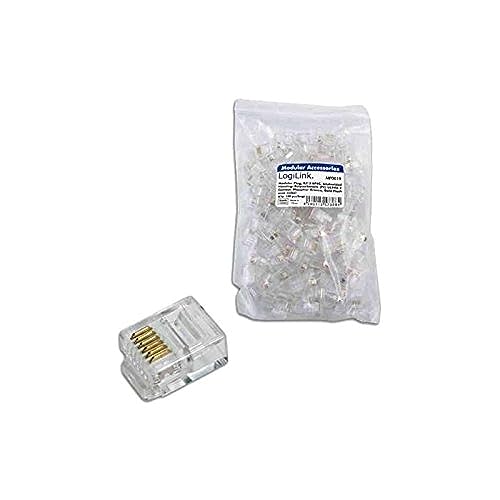 Preisvergleich Produktbild LogiLink Professional MP0019 RJ12 Stecker für Flachbandkabel