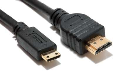 TKNO MINI HDMI to HDMI Cable for Tablets, Smartphones, Cameras - 3 Metres (Only For Devices With MINI HDMI Connection)