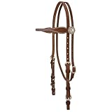 Weaver Leather Stacy Westfall ProTack Oiled Browband Headstall, Brown