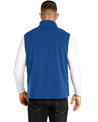 33,000ft Men's Fleece Gilets Lightweight Sleeveless Jacket Vest Windproof Bodywarmer Outerwear Golf Gilet With Zip Pockets for Hiking Cycling Running