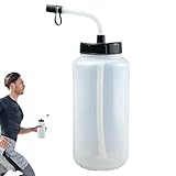 Botella de agua aplastable, botellas de deporte | Botellas de agua a prueba de fugas, botella de agua de 1 litro para bicicleta, botellas de agua con pajita para fitness, ciclismo, correr, fitness