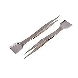 OSALADI 2stücke Professionelle Edelstahl Schmuckpinzette Mit Praktischer Schaufel Für Perlen Diamanten Und Feine Schmucksteine Zum Auffädeln Und Präzisen Greifen Schmuckherstellung
