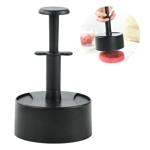 Junvaia Burger Press with 100 PCS Patty Papers, Non-Stick Hamburger Patty Maker for Grill Burger, Hamburger Mold Burger Maker for Beef, Vegetables BBQ & Cooking, Homemade Hamburger Patty Making Mold
