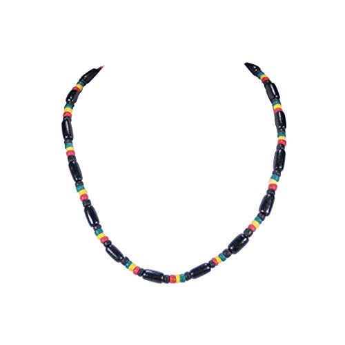 BlueRica-2-Piece-Set-Wood-Tubes-Rasta-Coconut-Beads-Necklace-Anklet