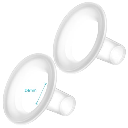 Image of Belmikal 24mm Shields&Cushions Compatible with Medela Breast Pump- PersonalFit, Freestyle, Harmony, Maxi, Flex Lansinoh Pump-SignaturePro SmartPump Manual Replace Medela Parts Accessories Flanges