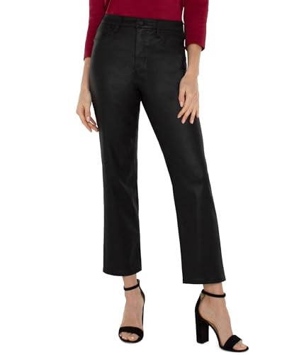 Women's Kennedy Crop Straight Hi-Rise Denim in Coated Black