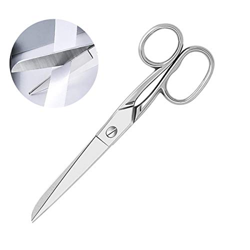 7 inch Stainless Steel Scissors for Office, Heavy Duty Craft Scissors with Comfort Grip for Fabric,Paper,Bubble Wrap,Tailoring, Leather