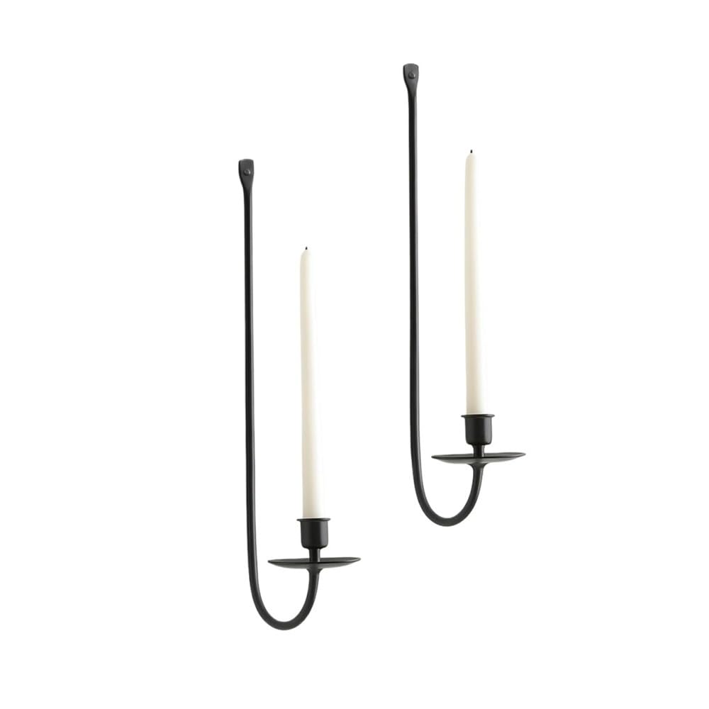 Candle Holder Metal Wall Candle Sconce Holder Set of 2 for Living Room Farmhouse Fireplace Wedding