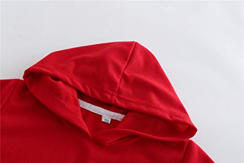 Silver Basic Niños Dragon Ball Sudadera con Capucha y Pantalones Chándal Anime Japonés Son Goku Sudadera y Pantalones Conjunto Goku Ropa Cosplay 140,Rojo-4