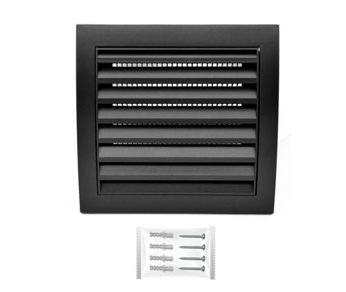 H&C VENT Rejilla Ventilación de 150 x 150mm │ Extractor de Baño Cocina │ Rejilla Aire Acondicionado Conductos Pared Techo AC Ventilador HVAC Tubo PVC │ Cubiertas de Ventilacion Cuadrada con Mosquitera