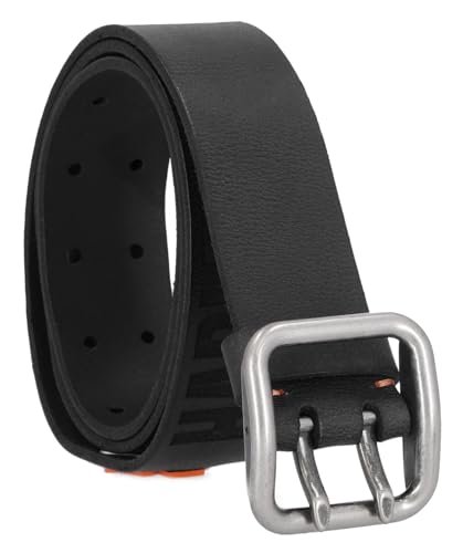 Harley-Davidson Men's Enamel Plaque Bar & Shield Logo Leather Belt - Black