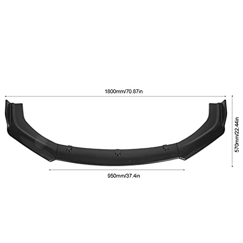 Alerón De Labios De Parachoques Delantero 3 Uds. Alerón Divisor De Labios De Parachoques Delantero De Coche Piezas De Cuerpo Universales Impermeables Anticolisión para Coche(Negro Brillante)