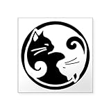 CafePress Yin-Yang-Cats Square Sticker 3
