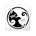 CafePress Yin-Yang-Cats Square Sticker 3" X 3 Square Bumper Sticker Car Decal, 3"x3" (Small) or 5"x5" (Large)