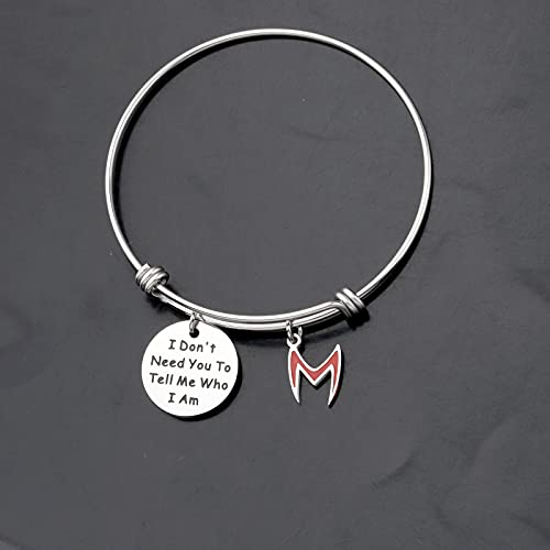 AKTAP Super Women Witch Gift Inspiring Super Hero Bracelets for Fans I Don't Need You To Tell Me Who I Am Helmet Bangle - Image 5