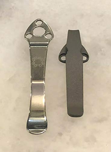Titanium Deep Carry Clip For Spyderco Tenacious Persistence Ambitious Resilience