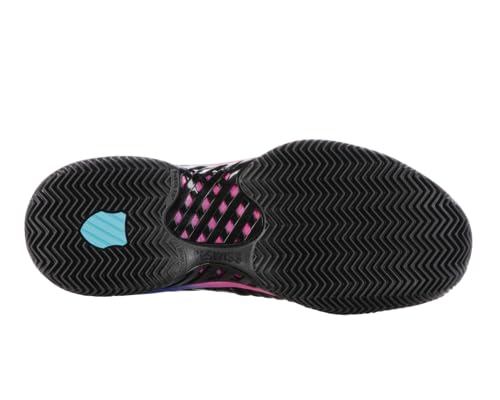 Image of K-Swiss Men's Express Light 3 Padel Shoe, Black /True Blue /Neon Pink, 8.5 M