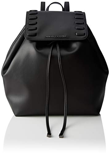 Preisvergleich Produktbild Armani Exchange Damen Denim Backpack Rucksack, Schwarz (Black), 31x15x48 cm
