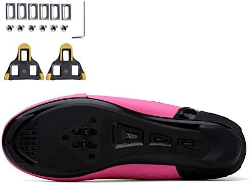 ARTVEP Fietsschoenen voor heren, racefietsschoenen voor dames, compatibel met look SPD SPD-SL Delta Cleats Fitness schoenen voor binnen en buiten, Rood, 46 EU