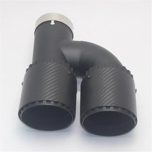 Tubo de escape de coche tuning con garganta de cola doble negra y ajuste universal