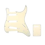 Musiclily SSS 11 Holes Strat Electric Guitar Pickguard and BackPlate Set for Fender US/Mexico Made...