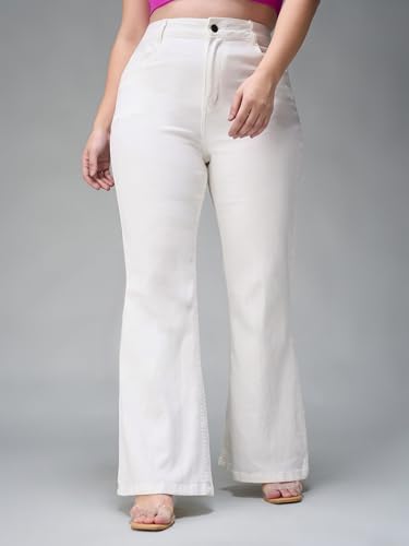 Image of Miss Chase A+ Women's Bootcut High Rise Regular Stretchable Denim Jeans