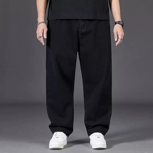 Mens Baggy Jeans Wide Leg Denim Pants Casual Stylish Loose Fit Elastic Waistband Hip Hop Skater Pants Streetwear2