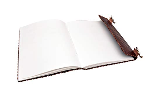 Handgemaakte bruin lederen zeven stenen heuvel reliëf leeg dagboek boek van schaduwen|Notebook Office Dagboek|College… - Image 6