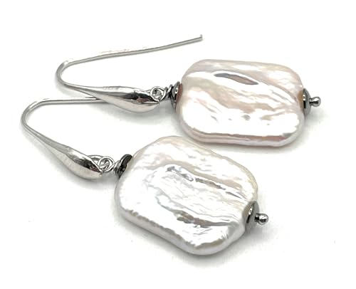 Boucles d'oreilles perles baroques d'exception en argent 925 massif