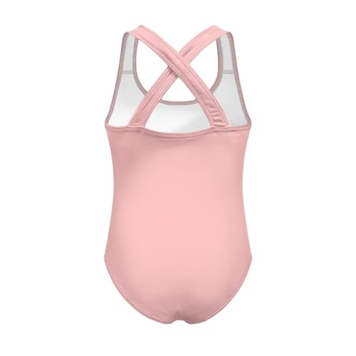 Image of Xpyiqun Swimsuit for Girls One Piece Bathing Suits Size 5-14 Sleeveless Swimwear Cross Shoulder Strap Swimming Wear