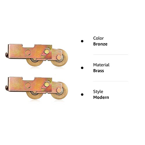 Sliding Patio Door Rollers 1-1/4 Inch Sliding Door Tandem Roller Assembly Sliding Glass Door Rollers Replacement Sliding Door Wheel Replacement, For Sliding Glass Door Screen Door Gate Window (2 Pack) #TOP7