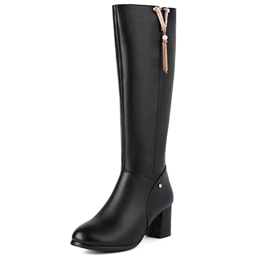 Bottes d'équitation Gicoiz pour femme avec bloc mode et zip pratique