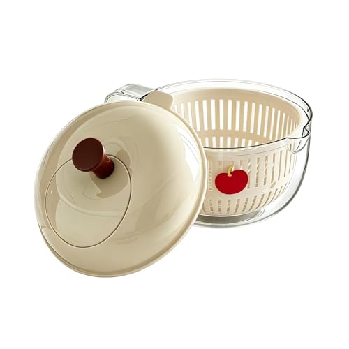 Cuenco giratorio para lavadora de frutas, utensilios de cocina de doble capa, cuenco de lavado de frutas con colador, para alimentos, ensalada, lechuga, hogar, cocina, apartamento, restaurante