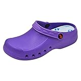Anatómico y Antideslizante DIAN Zueco Antibacteriano EVA-Plus Violeta Talla 36, con celdillas Antideslizantes en la Suela, anatómico y Antideslizante. Apto para Lavado en Lavadora hasta 40º
