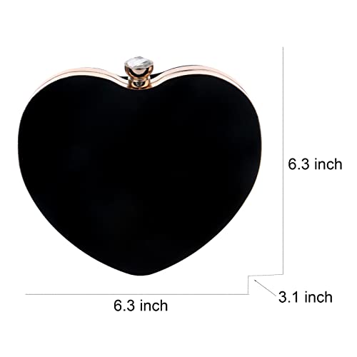 Bolso de mano mujer forma corazón para fiesta y coctel miniatura 5