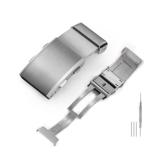 TACTICAL FROG Watch Clasps Stainless Steel Watchband Milled Clasp Folding Deployment Clasp Replacement for Watch Strap 18mm/20mm/22mm