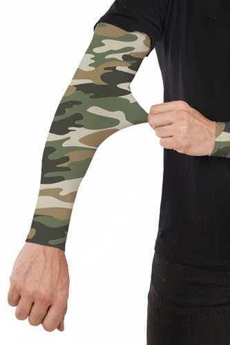 Image of Arm Sleeve For Men women Fully Stretchable Sun UV Ray Dust Protection Bike Riding Cycling Gloves Cricket Golf Football Soft Hand Gloves sleeves