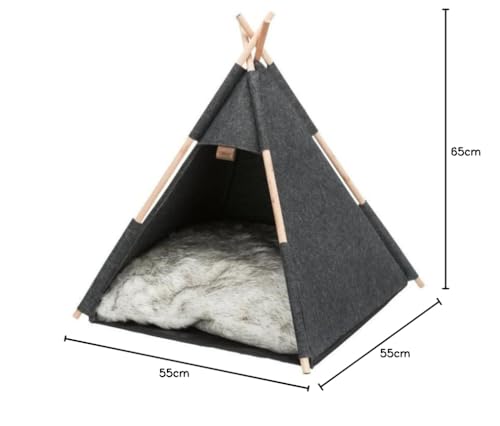 Tipi Höhle, Filz, 55 × 65 × 55 cm, Anthrazit