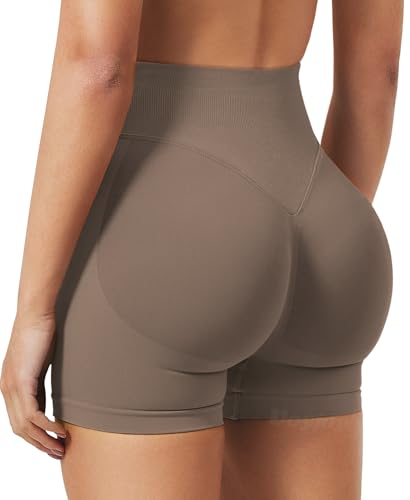 Image of VOYJOY Women Workout Impact Shorts 2.5 inch / 3.6 inch / 4.5 inch / 6 inch Scrunch Butt Booty | Tummy Control, High Waisted, Bike Short, Gentle Compression, for Women