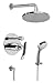 Graff Contemporary Pressure Balancing Shower Set W/ Handshower - Trim Only G-7279-LM24S-SN-T Satin Nickel